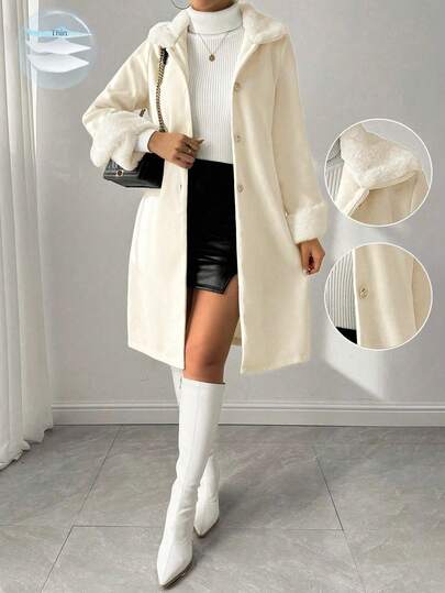 Rafferiza Abrigo con cuello de moda — estilo ZARA, precio SHEIN